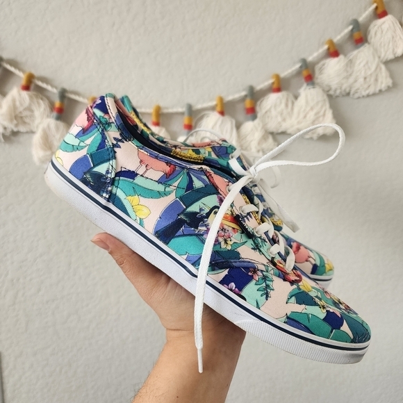 Vans Toucan Floral Tropical Flamingo Low Top Blue Sneaker Comforf Walking 11 - Picture 6 of 11